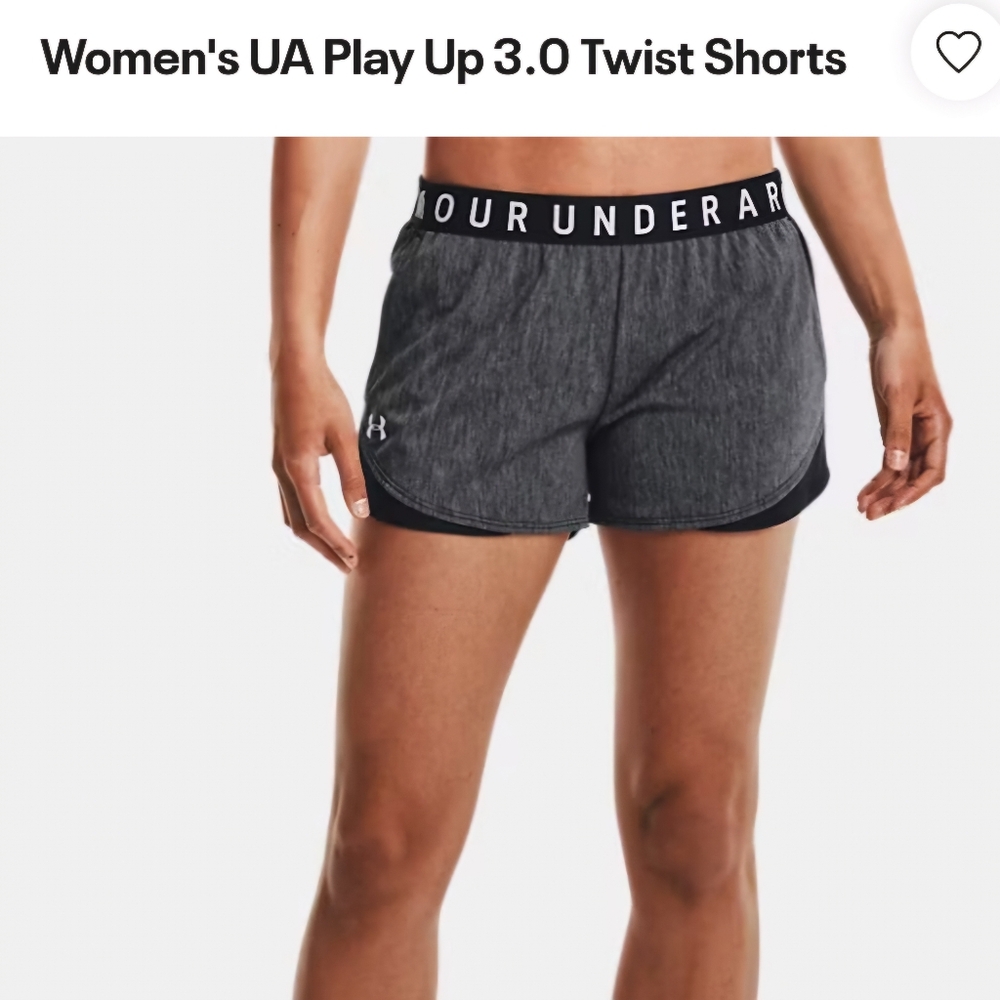 Under Armour 3.0 Play Up Shorts Size S Colors grey and black